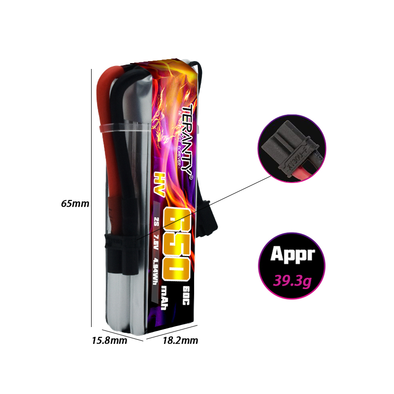 2/4/6/10PCS TERANTY 650mAh 2S  - Drone Racing Frame avis et prix